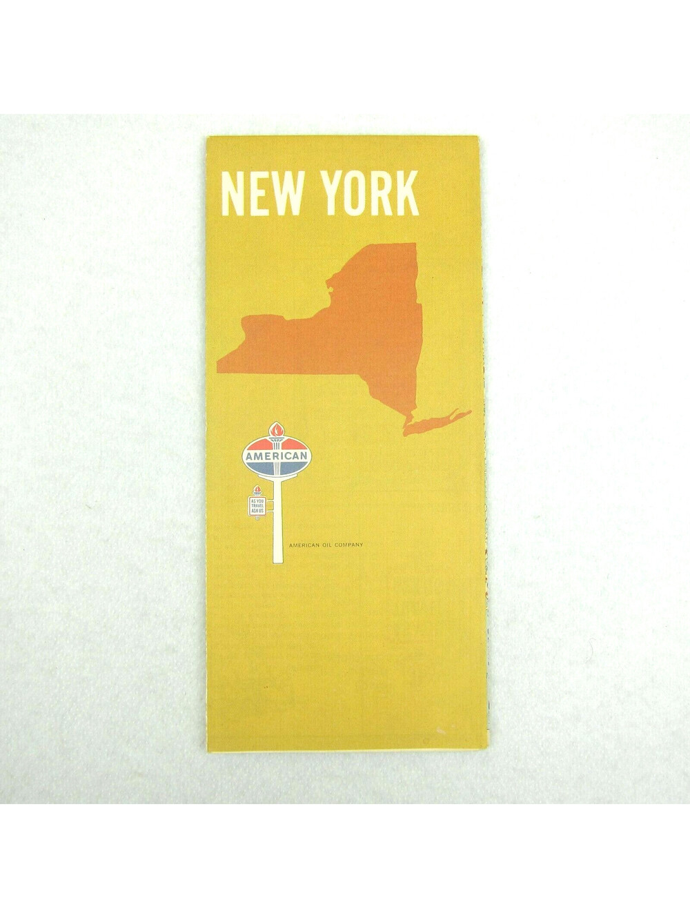 Vintage 1970 American Oil New York Road Map Long Island Buffalo Niagara Syracuse